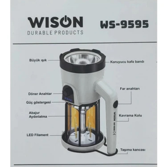 Wison Ws-9595 Şarj Edilebilir Led Aydınlatma