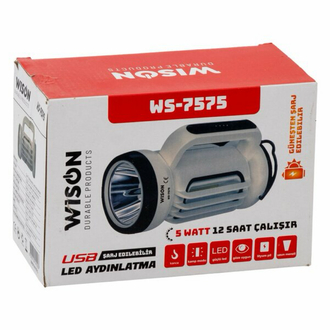 Wison Ws-7575 5 W Solarlı Şarj Edilebilir Led Aydınlatma