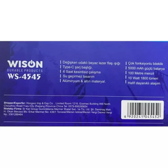 Wison Ws-4545 1800 Lümen 10 W Profesyonel Dalış Feneri