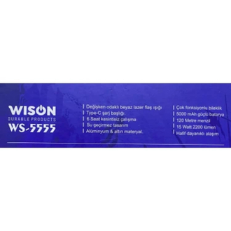 Wison Ws-5555 2200 Lümen 15 W Profesyonel Dalış Feneri