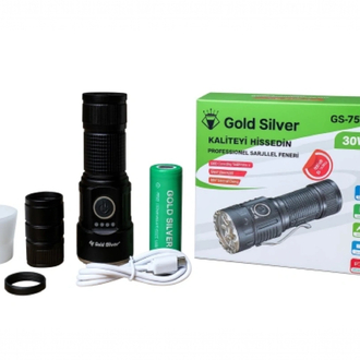 Gold Silver Gs-7550 30W Mini Fonksiyonel El Feneri
