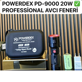 Powerdex PD-9000 2000 Lümen 20 W Profesyonel Avcı Zoomlu Fener