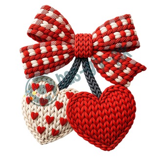 ÖRME KALP KİRAZ KURDELE 12 CM