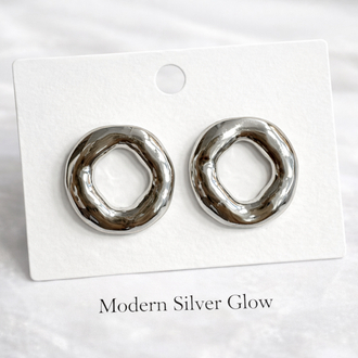 Modern Siver Glow Küpe