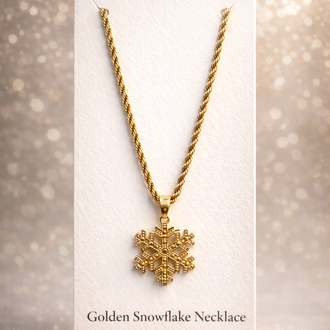 Golden Snowflake Necklace