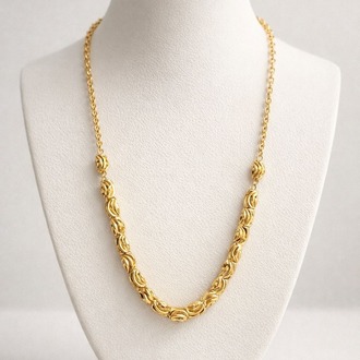 BASHKA | 316L Stainless Steel Kilit Figürlü Gold Kolye