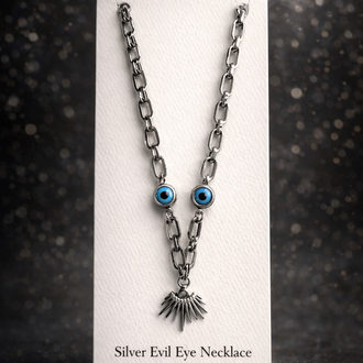 Silver Evil Eye Kolye