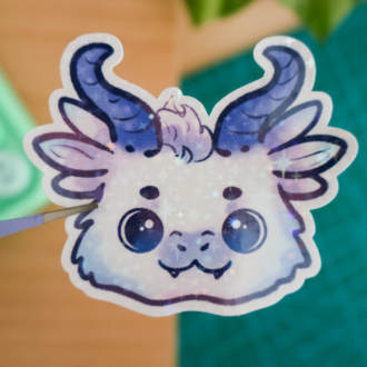 Dreamy Dragon Hologram Sticker