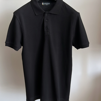 Siyah Polo Yaka - 190 GSM pike kumaş