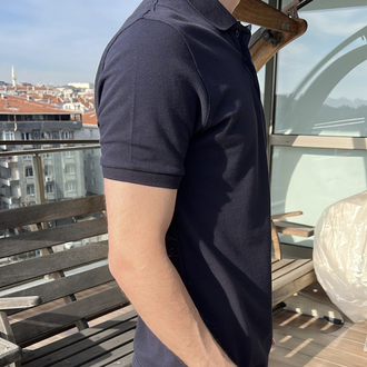 Lacivert Polo Yaka - 190 GSM pike kumaş