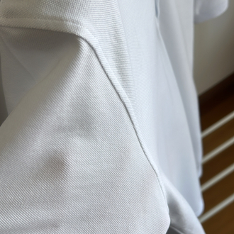 Beyaz Polo Yaka - 190 GSM pike kumaş
