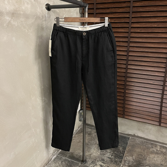 Rich famous keten pantolon siyah