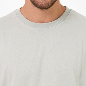 Premium Essential Unisex  Gri  Yarım Oversize Tişört