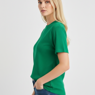 Premium Heavy Unisex Benetton Yeşili Basic Tişört