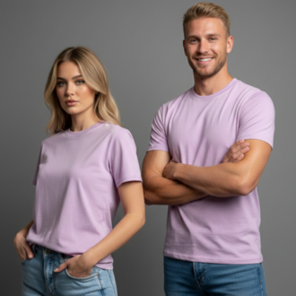 Premium Heavy Unisex Lila Basic Tişört