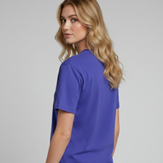 Premium Touch Unisex Mor Basic Tişört
