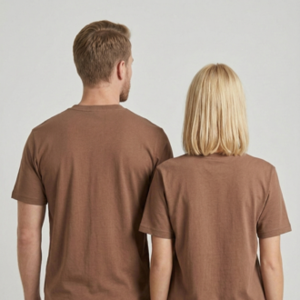 Premium Heavy Unisex Sütlü Kahve Basic Tişört