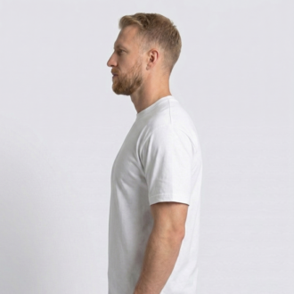 Premium Touch Unisex Beyaz Erkek Basic Tişört