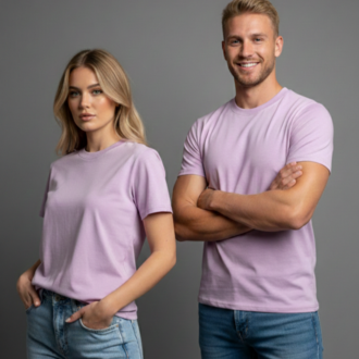 Premium Heavy Unisex Lila Basic Tişört