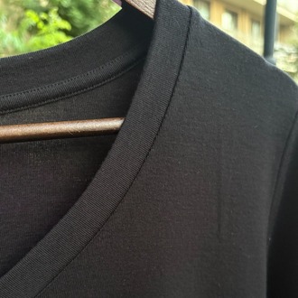 Premium Relax Fit V Yaka Tişört Siyah