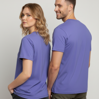 Premium Touch Unisex Mor Basic Tişört