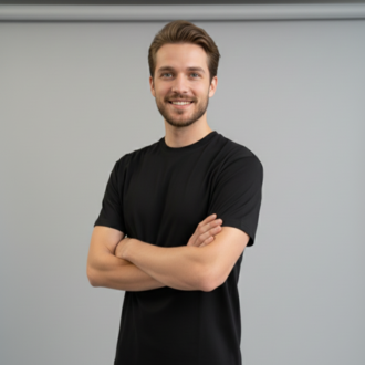 Premium Touch Unisex Siyah Basic Tişört