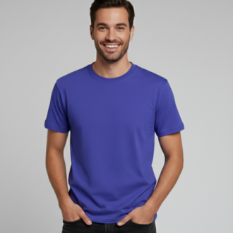 Premium Touch Unisex Mor Basic Tişört