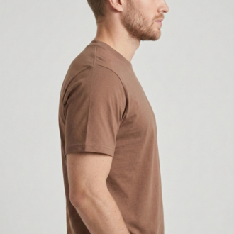 Premium Heavy Unisex Sütlü Kahve Basic Tişört