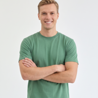 Premium Touch Yeşil Basic Tişört