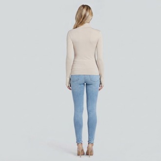 Premium Fit Uzun Kollu Çımalı Dik Yakalı Bej Body