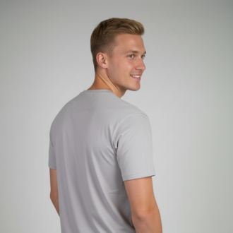 Premium Touch Erkek Gri Basic Tişört