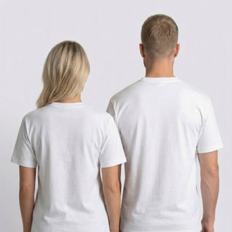 Premium Touch Unisex Beyaz Erkek Basic Tişört