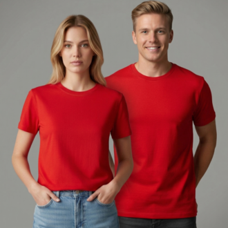 Premium Touch Unisex Kırmızı Basic Tişört