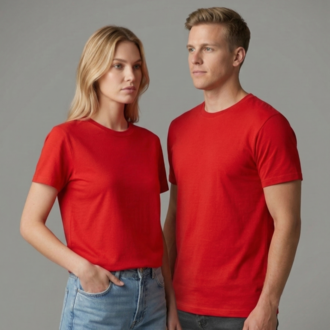 Premium Touch Unisex Kırmızı Basic Tişört