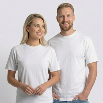 Premium Touch Unisex Beyaz Erkek Basic Tişört