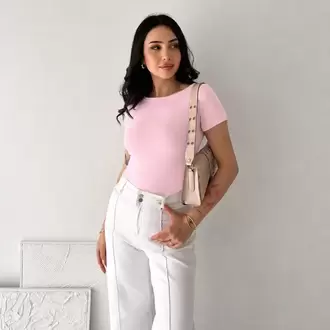 Premium Fit Pembe Prenses Yaka Body
