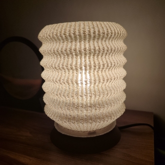 3D Baskı Örgü Desenli Masa Lambası Gece Lambası Abajur Dekoratif Aydınlatma
