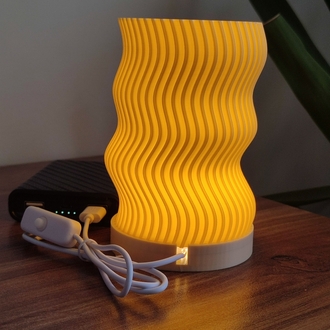 Modern Dalga Desenli LED Gece Lambası