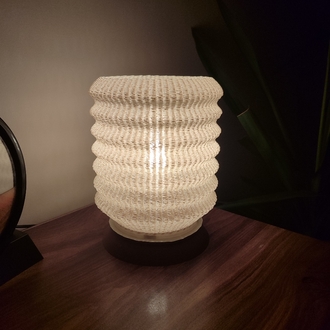 3D Baskı Örgü Desenli Masa Lambası Gece Lambası Abajur Dekoratif Aydınlatma