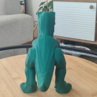 3D Baskı Low Poly T-Rex Dinozor Figürü - 20cm Yeşil Dekor Hediye