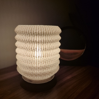 3D Baskı Örgü Desenli Masa Lambası Gece Lambası Abajur Dekoratif Aydınlatma