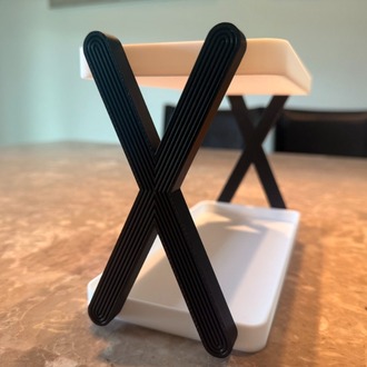 X Tasarım 2 Katlı Minimalist Düzenleyici Raf | Modern Masaüstü ve Banyo Organizer