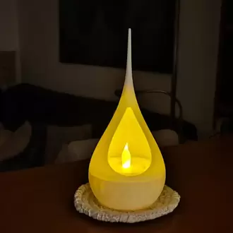 Damla Tasarımlı Pilli LED Mumluk – Dekoratif Ambiyans Işığı