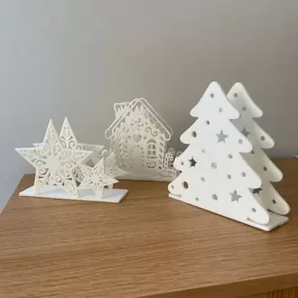 3’lü Yılbaşı Temalı Dekoratif Peçetelik Seti – Christmas Sofra Dekoru
