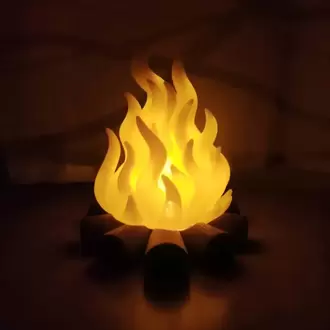 Alev Temalı Halloween LED Mumluk – Gotik Pilli Mum Ambiyans Dekoru