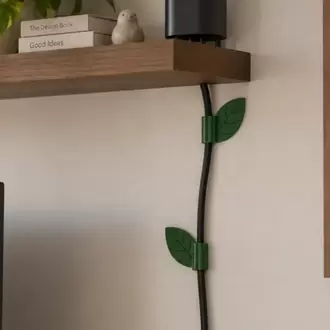 4'lü Yaprak Tasarımlı Duvar Kablo Düzenleyici – Dekoratif Kablo Tutucu