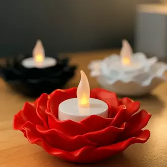 Lotus Çiçeği Dekoratif Mumluk | Modern Ev Dekoru