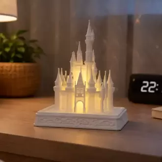 Masal Şatosu LED Tealight Gece Lambası – Dekoratif Şato Ambiyans Lambası