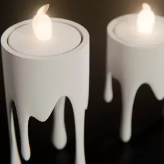 Damla Formlu Minimalist İkili Mumluk Seti | Modern Dekorasyon