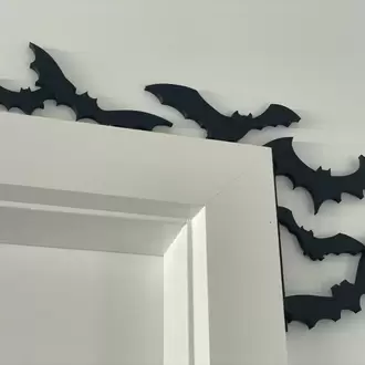 Halloween Yarasa Kapı Köşe Dekoru – Gotik Kapı Pervazı Süsü